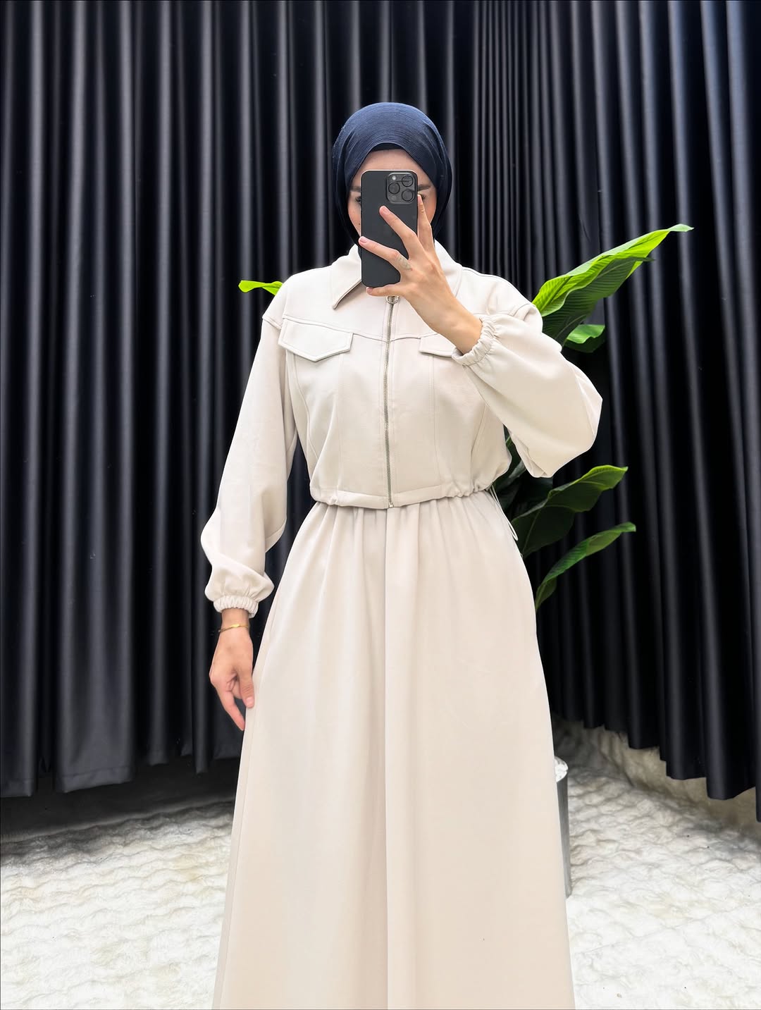 Urban Utility Fleece Two-Piece Dress & Zip Jacket Set