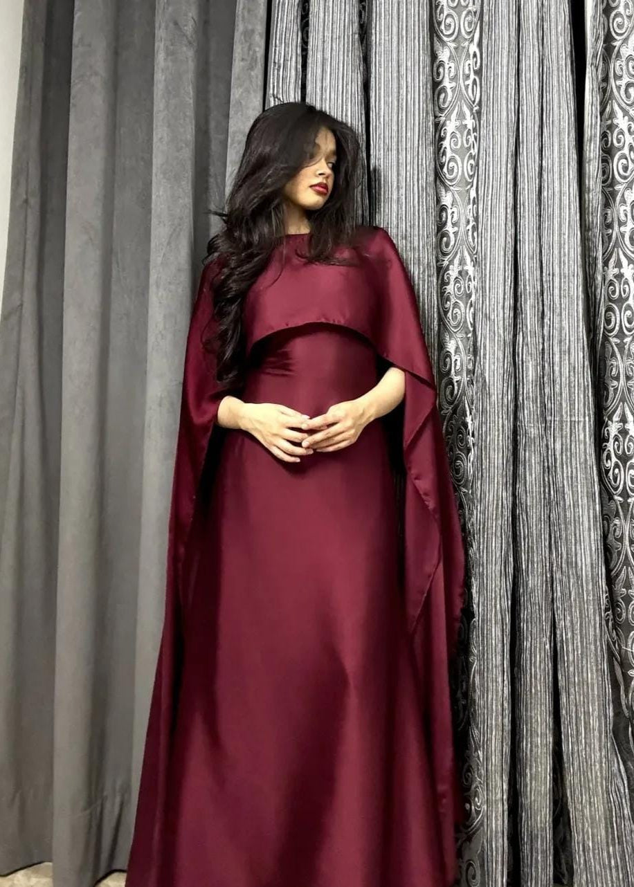 Royal Grace Cape Shawl Dress - Shiwani Apparels