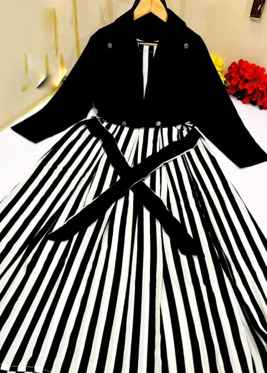 Silk Zebra Maxi With Premium Koti