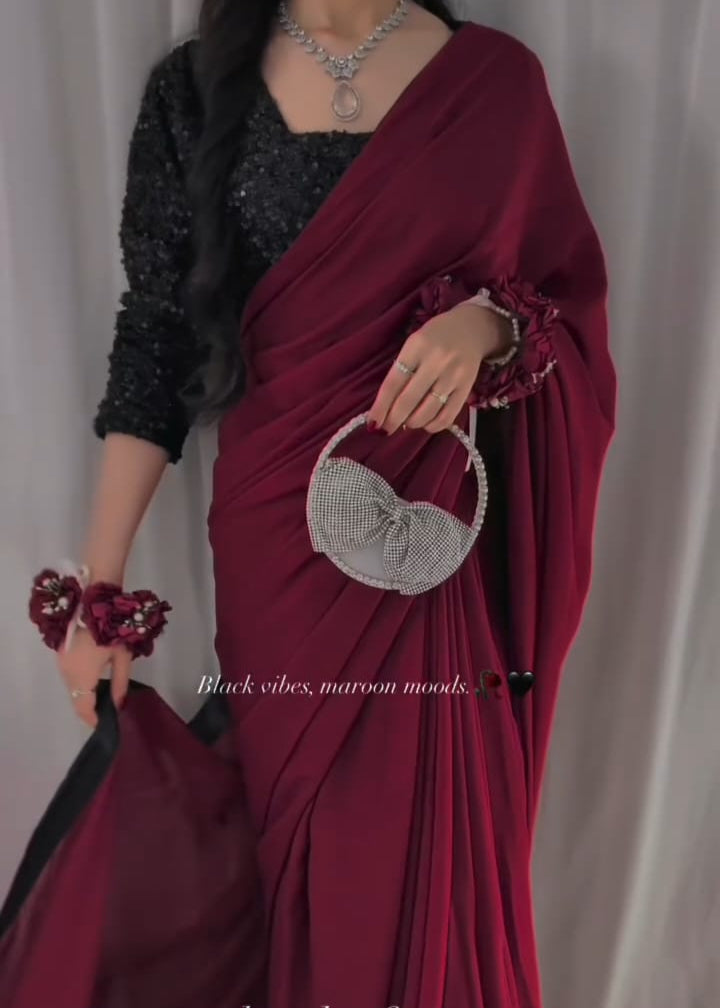 Premium Shamoz Silk Saree Ready to Wear Elegance